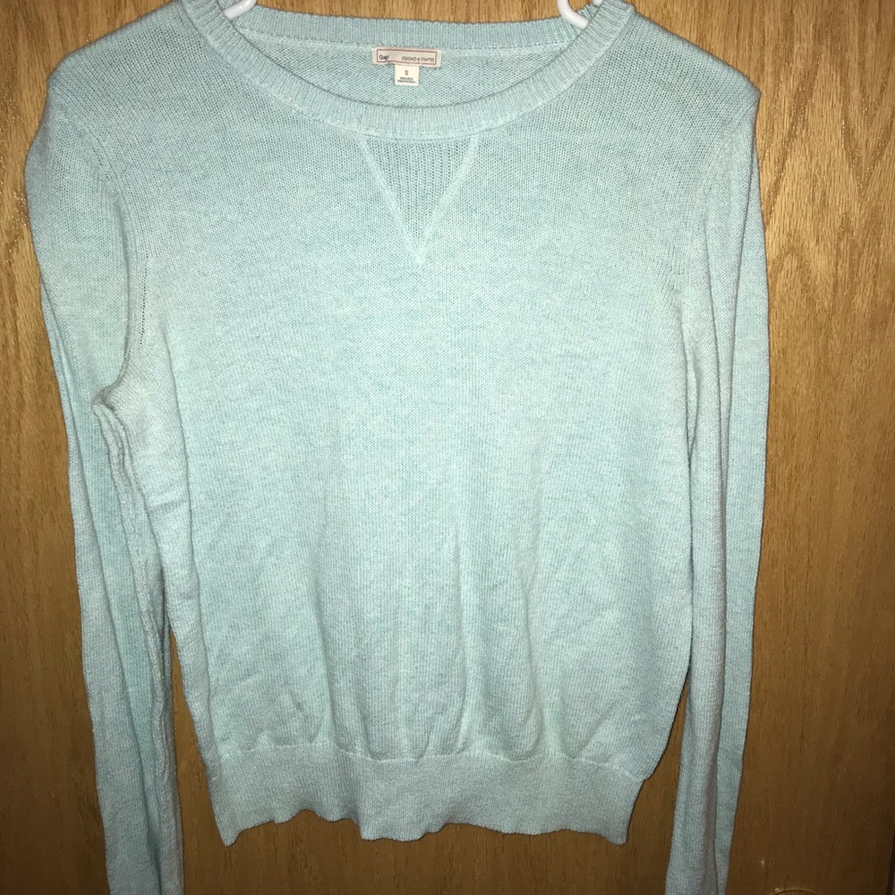 Gap Women’s Crew Neck Sweater - Pastel Blue/Green